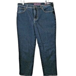 Gloria Vanderbilt Amanda Jeans Dark Wash Denim Women's Size 12 Y2K Stretch